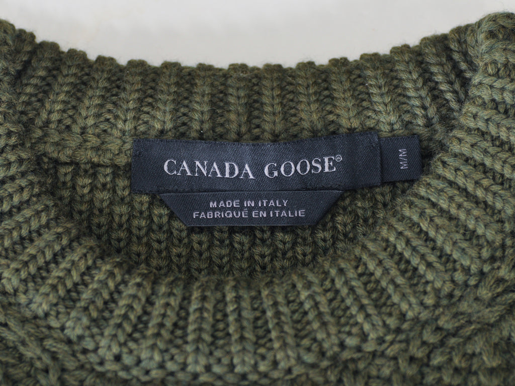 Canada Goose Green Galloway Fishermans Sweater