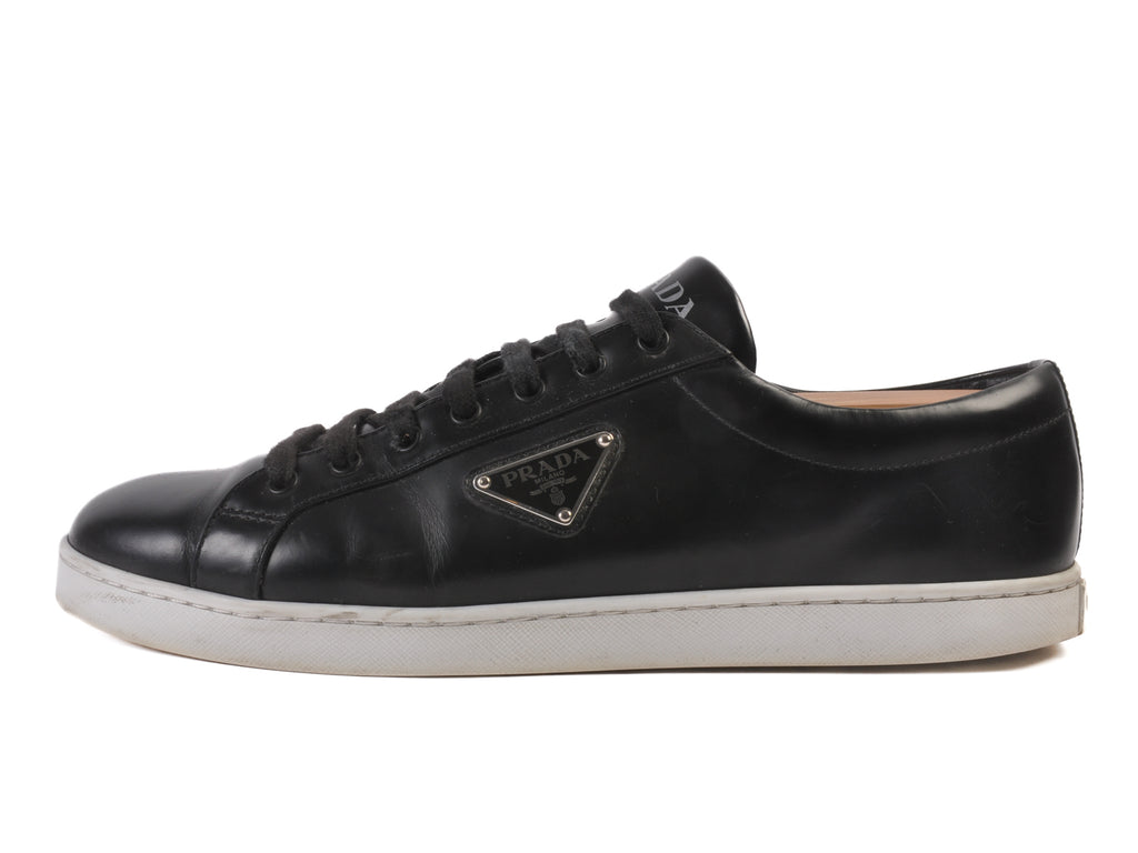 Prada Black Leather Sneakers