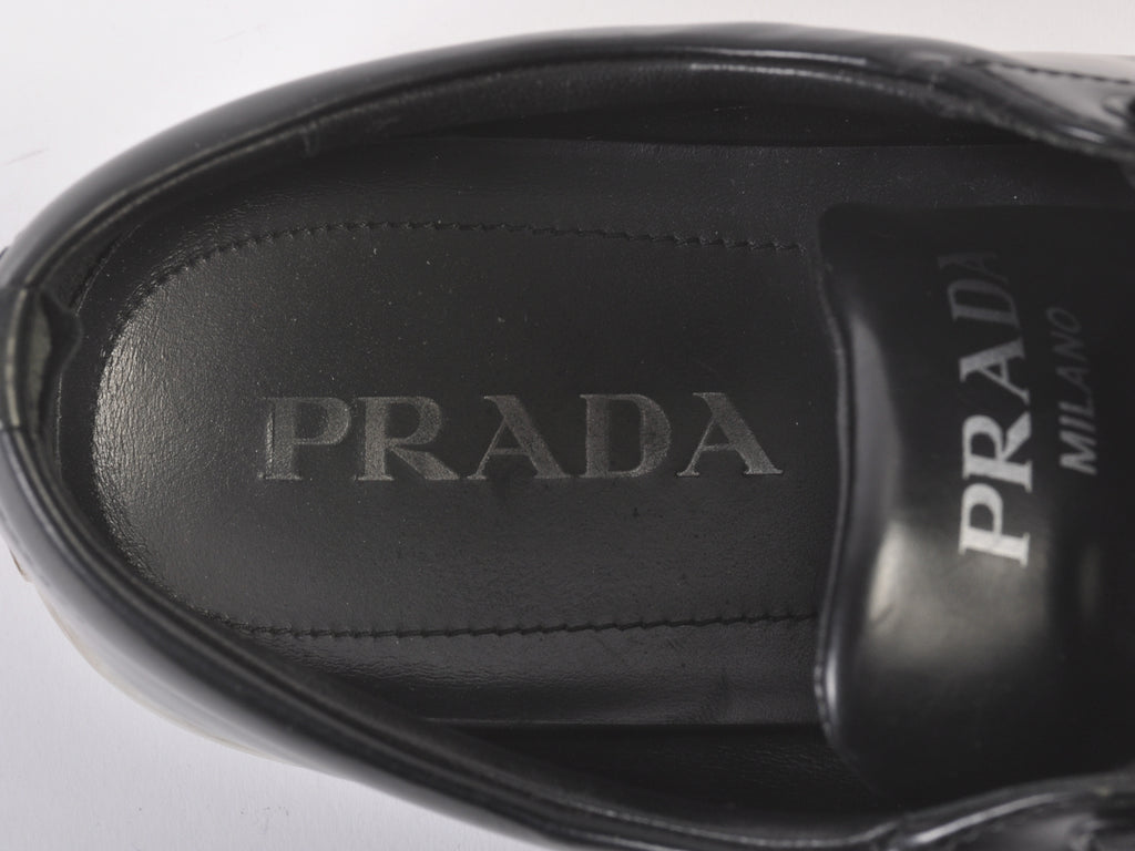 Prada Black Leather Sneakers