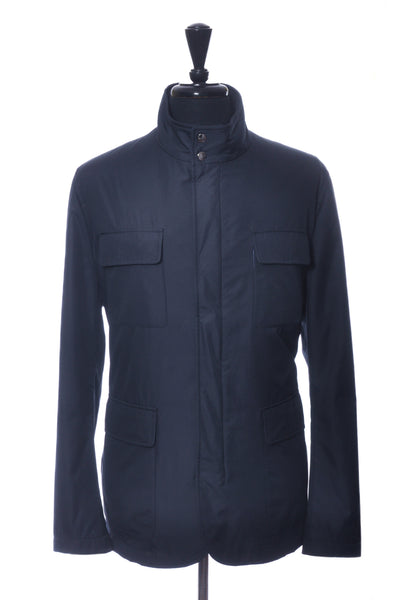 Corneliani Navy Blue Rain Protection Jacket