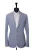 Eleventy Grey Cotton Blend Reverse Seam Blazer
