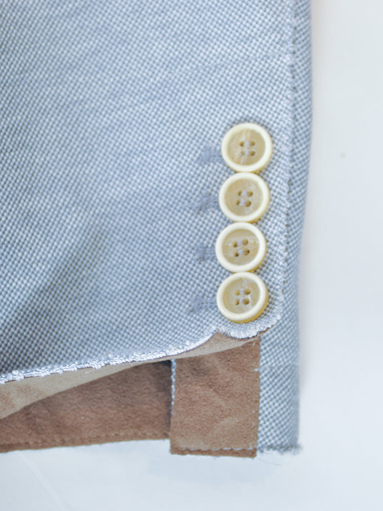 Eleventy Grey Cotton Blend Reverse Seam Blazer