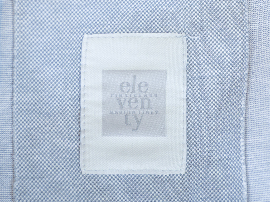 Eleventy Grey Cotton Blend Reverse Seam Blazer