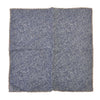 Brunello Cucinelli Blue and Brown Reversible Wool Pocket Square