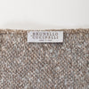 Brunello Cucinelli Blue and Brown Reversible Wool Pocket Square