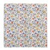 Paul Smith White Floral Print Cotton Pocket Square