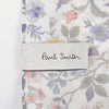 Paul Smith White Floral Print Cotton Pocket Square