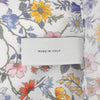 Paul Smith White Floral Print Cotton Pocket Square