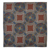 Eton Floral Geometric Print Cotton Pocket Square
