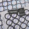 Tom Ford Grey Circle Print Silk Pocket Square