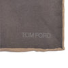 Tom Ford Taupe Trimmed Grey Silk Pocket Square