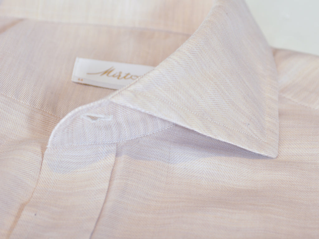 Mirto Light Brown Summer Cotton Shirt