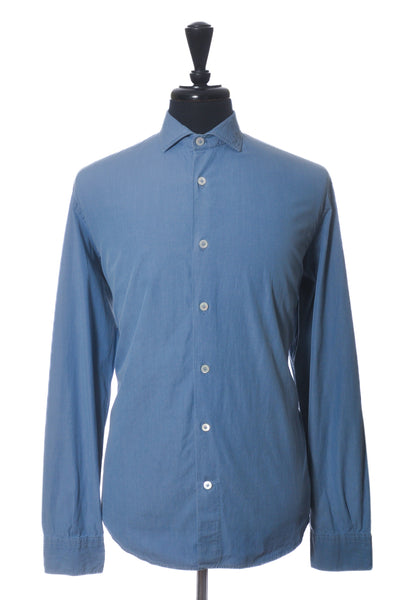 Eleventy Platinum Blue Cotton Shirt
