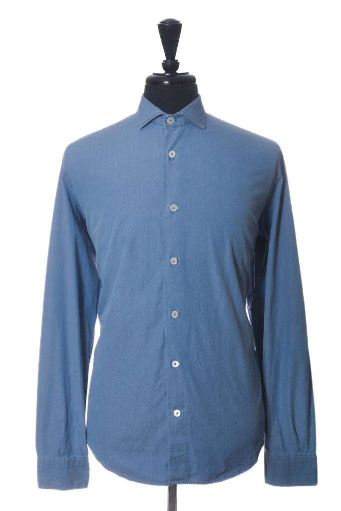 Eleventy Platinum Blue Cotton Shirt