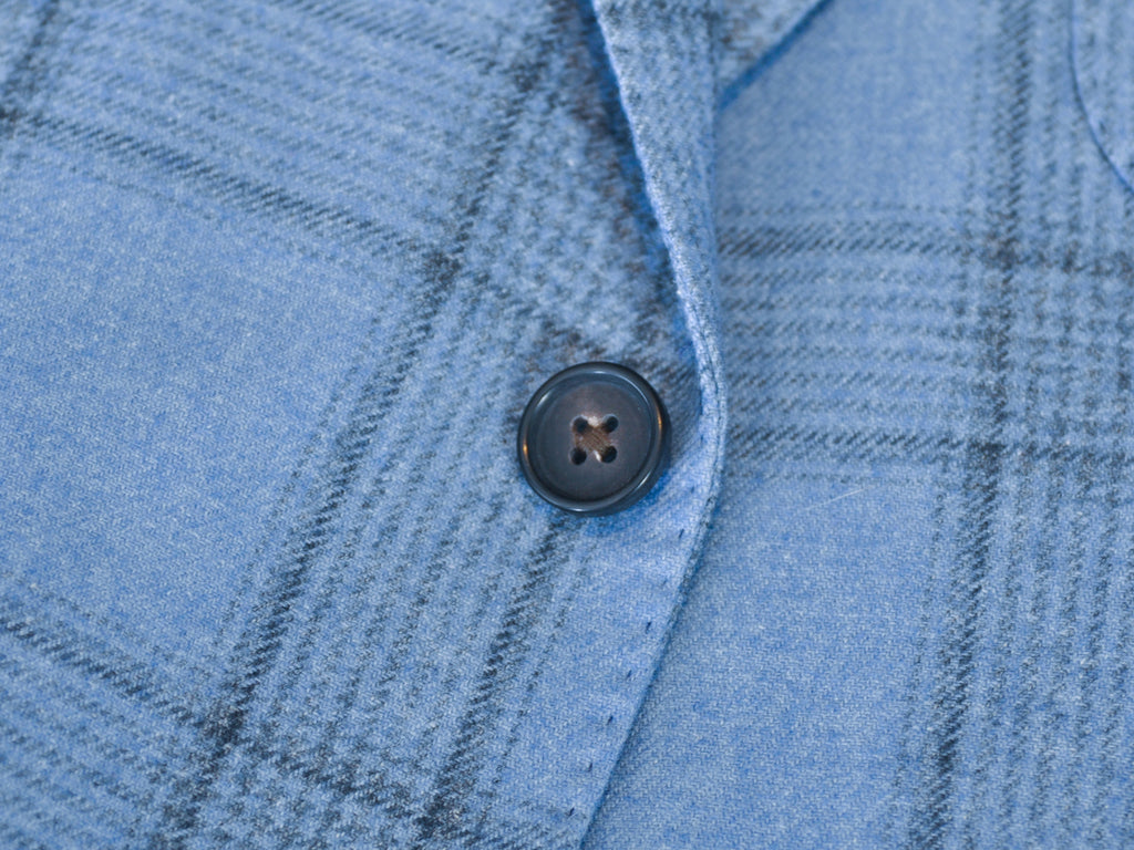 Harold Blue Check Silk Cotton Berlino Blazer