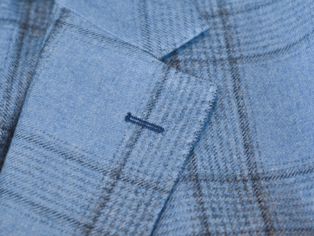 Harold Blue Check Silk Cotton Berlino Blazer