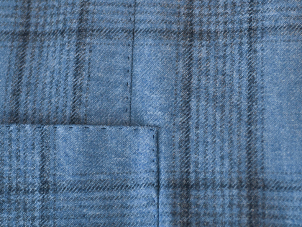Harold Blue Check Silk Cotton Berlino Blazer