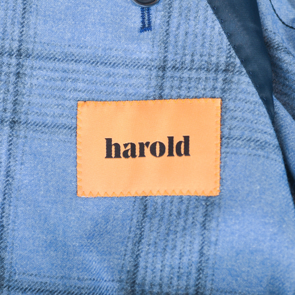 Harold Blue Check Silk Cotton Berlino Blazer