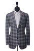 Isaia Grey Check Base Dustin CashSilk Blazer