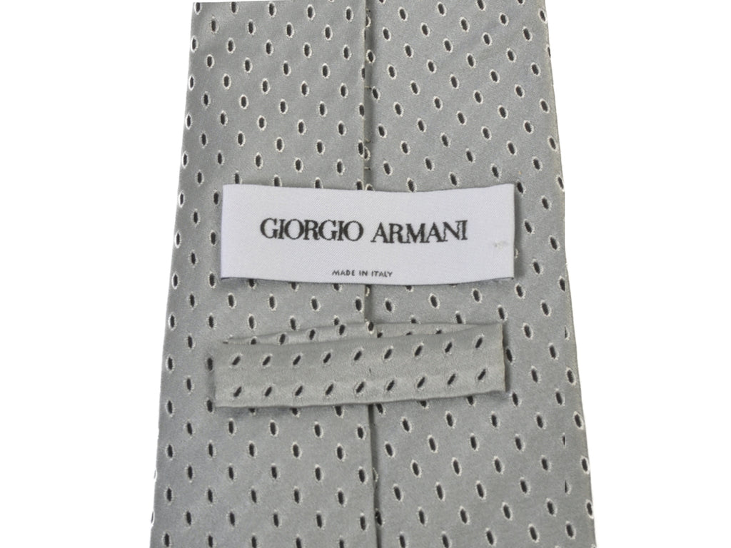 Giorgio Armani Dotted Grey Silk Tie