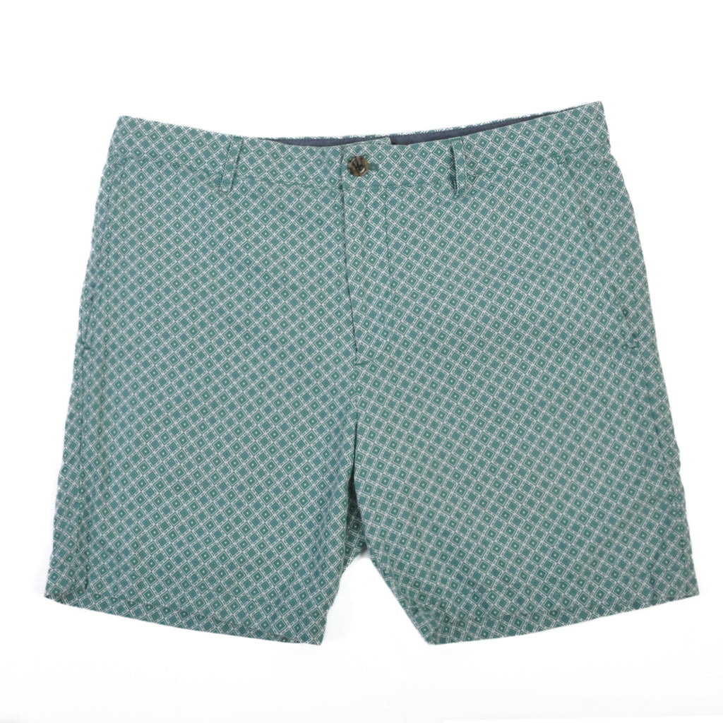 Club Monaco Green on White Print Baxter Shorts