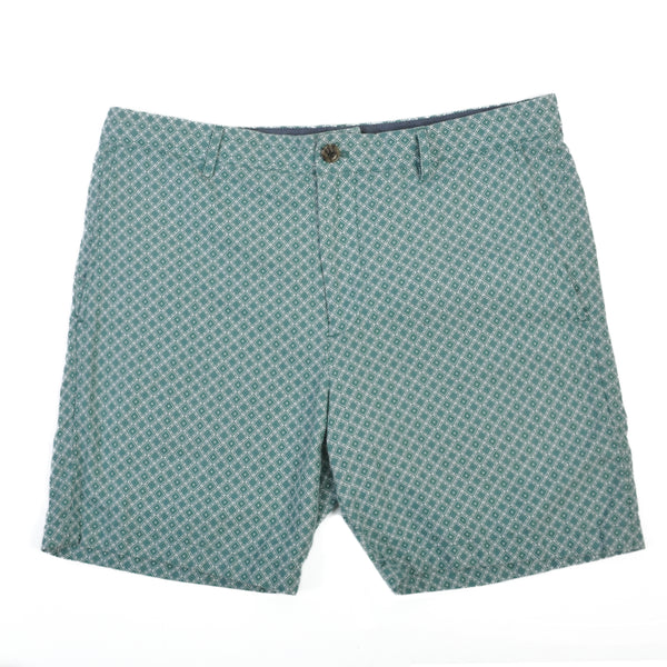 Club Monaco Green on White Print Baxter Shorts