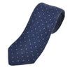 Isaia Navy Blue Dotted 7-Fold Tie