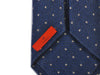 Isaia Navy Blue Dotted 7-Fold Tie