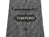 Tom Ford Grey Herringbone Weave Silk Tie