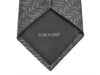 Tom Ford Grey Herringbone Weave Silk Tie