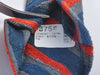 Kiton Red and Blue Striped Raw Silk Tie