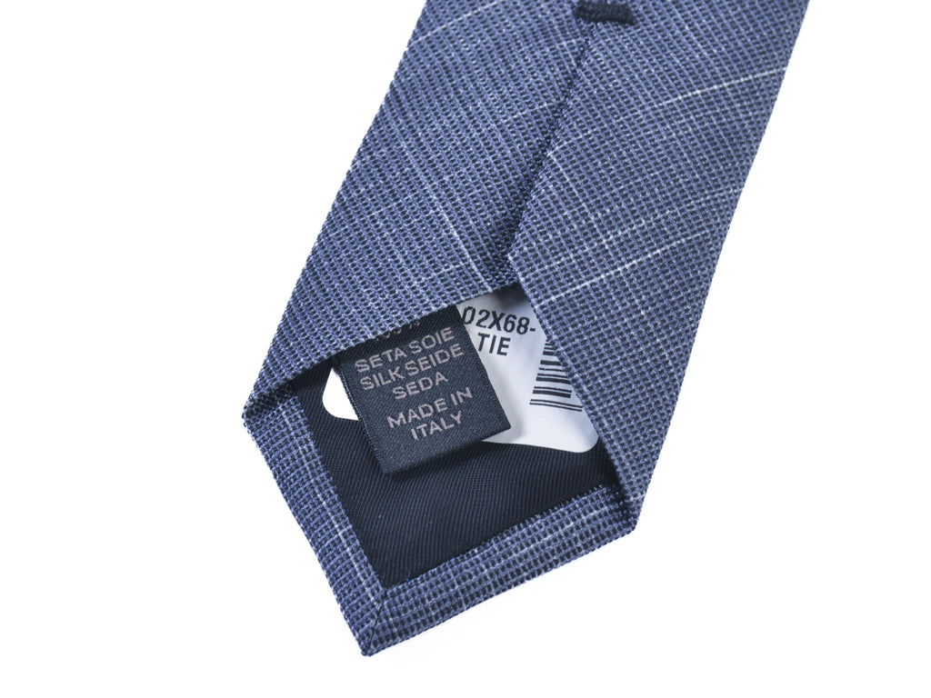 Brioni Grey Crosshatch Patterned Tie