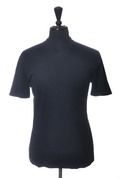 Brunello Cucinelli Navy Blue Regular Fit V-Neck T-Shirt