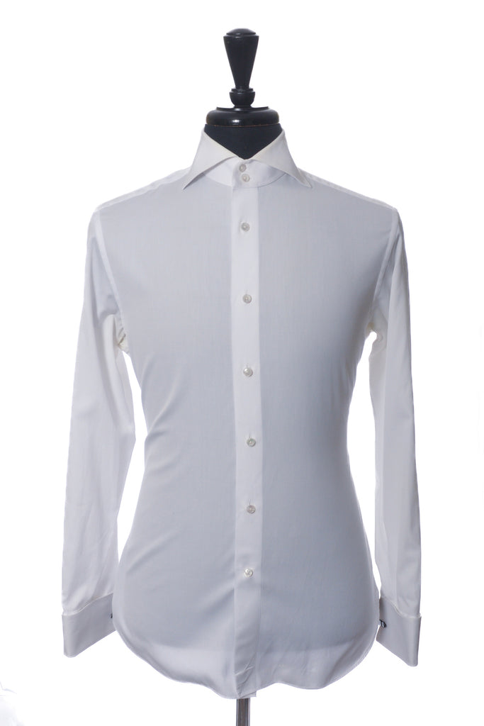 Ermenegildo Zegna White Tailored Fit French Cuff Shirt