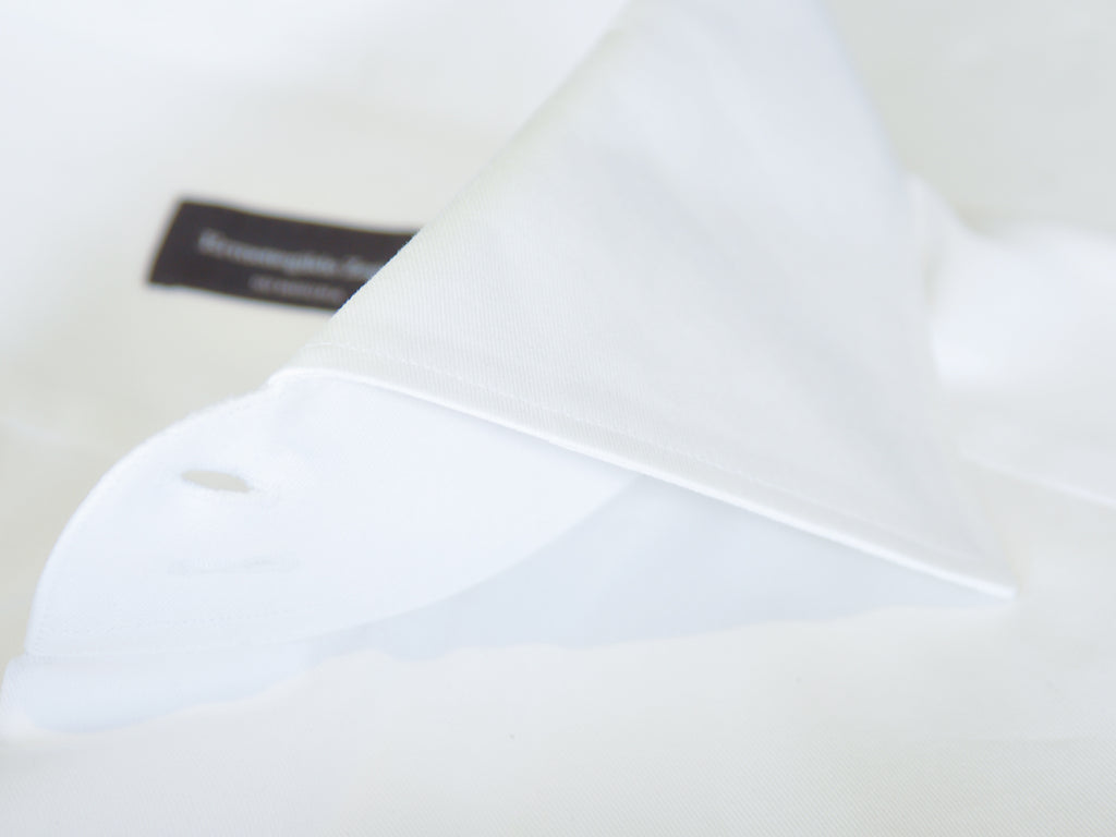 Ermenegildo Zegna White Tailored Fit French Cuff Shirt