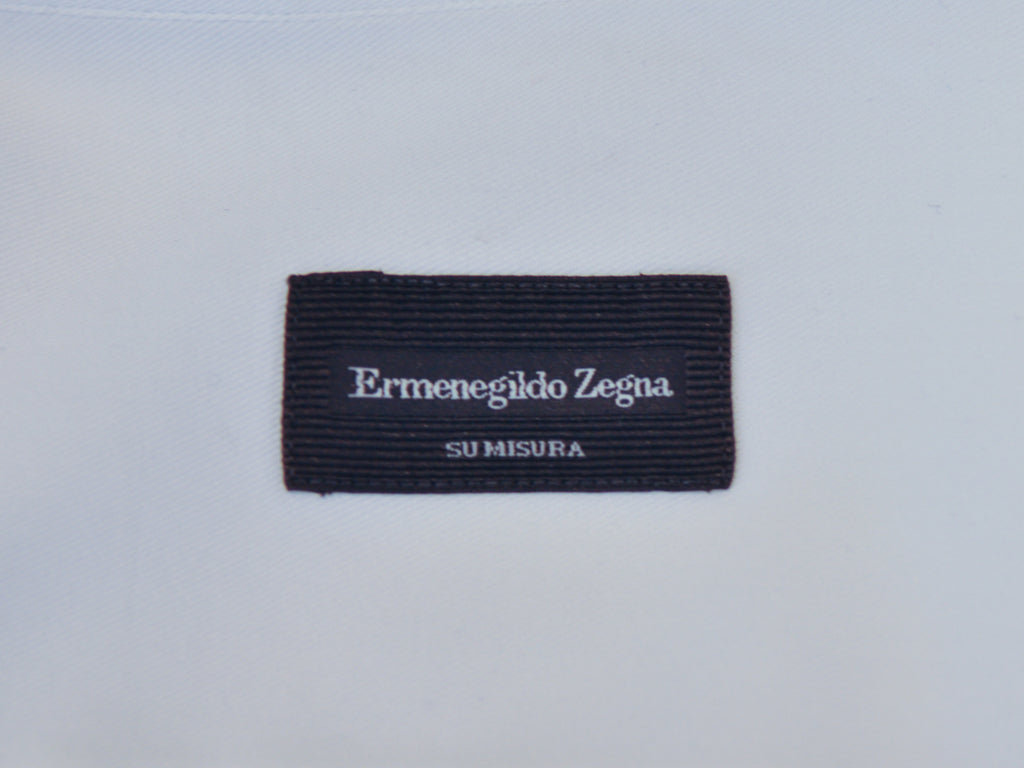 Ermenegildo Zegna White Tailored Fit French Cuff Shirt