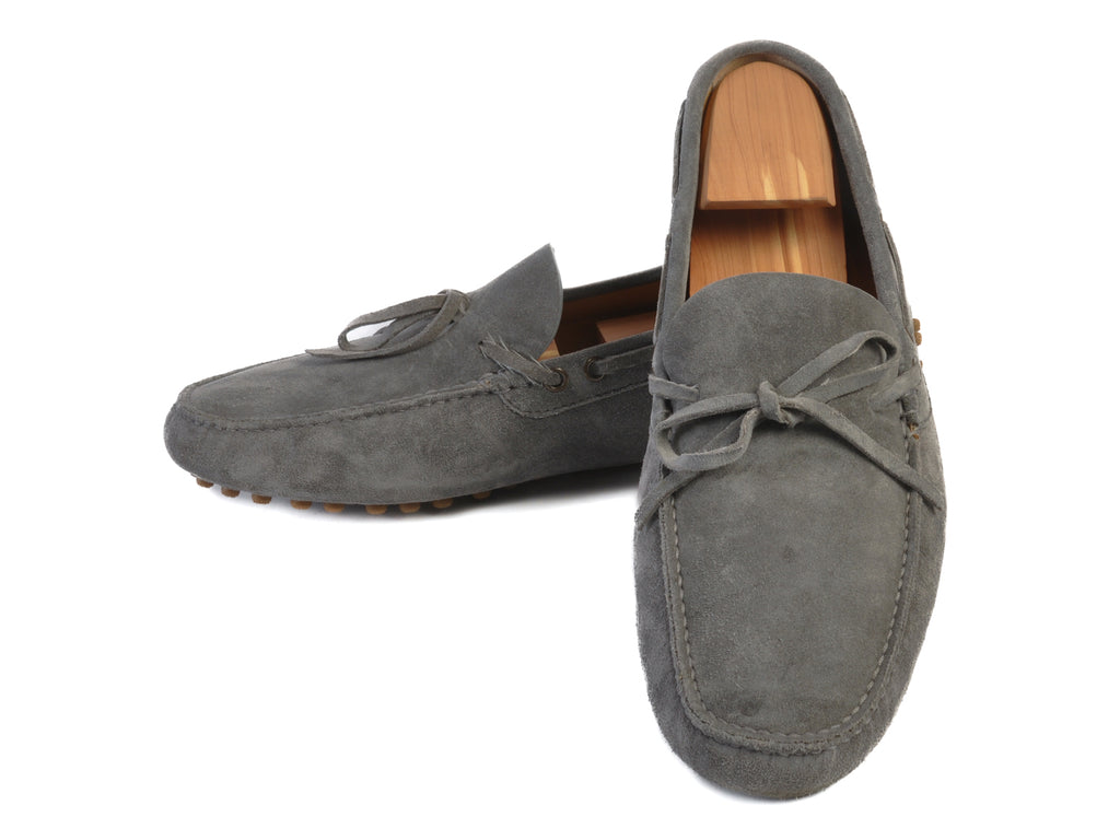Brunello Cucinelli NIB Grey Suede Driving Shoes