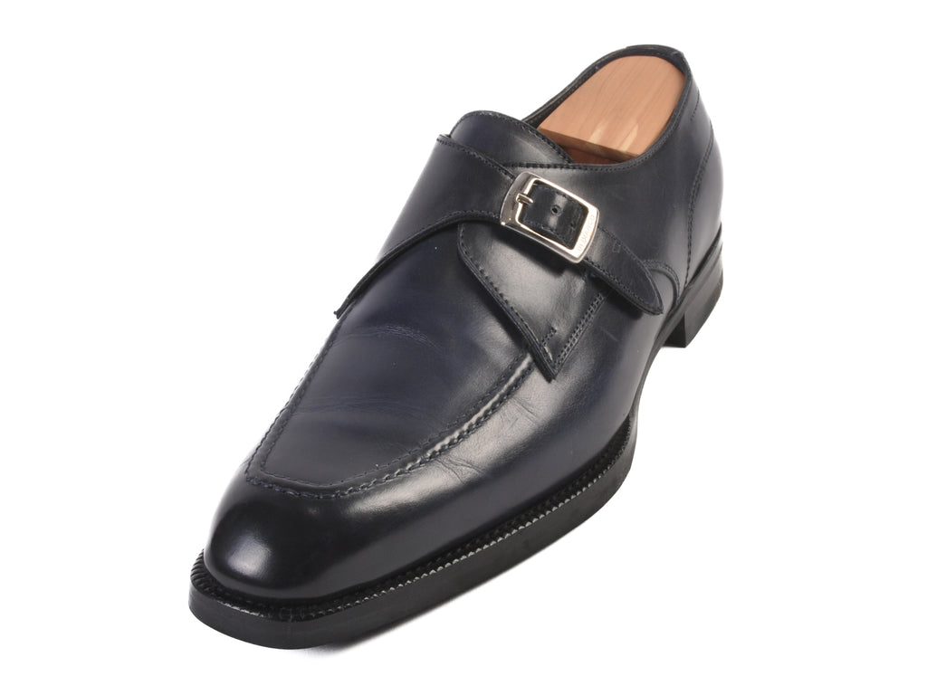 Di Bianco Dark Blue Monk Strap Shoes