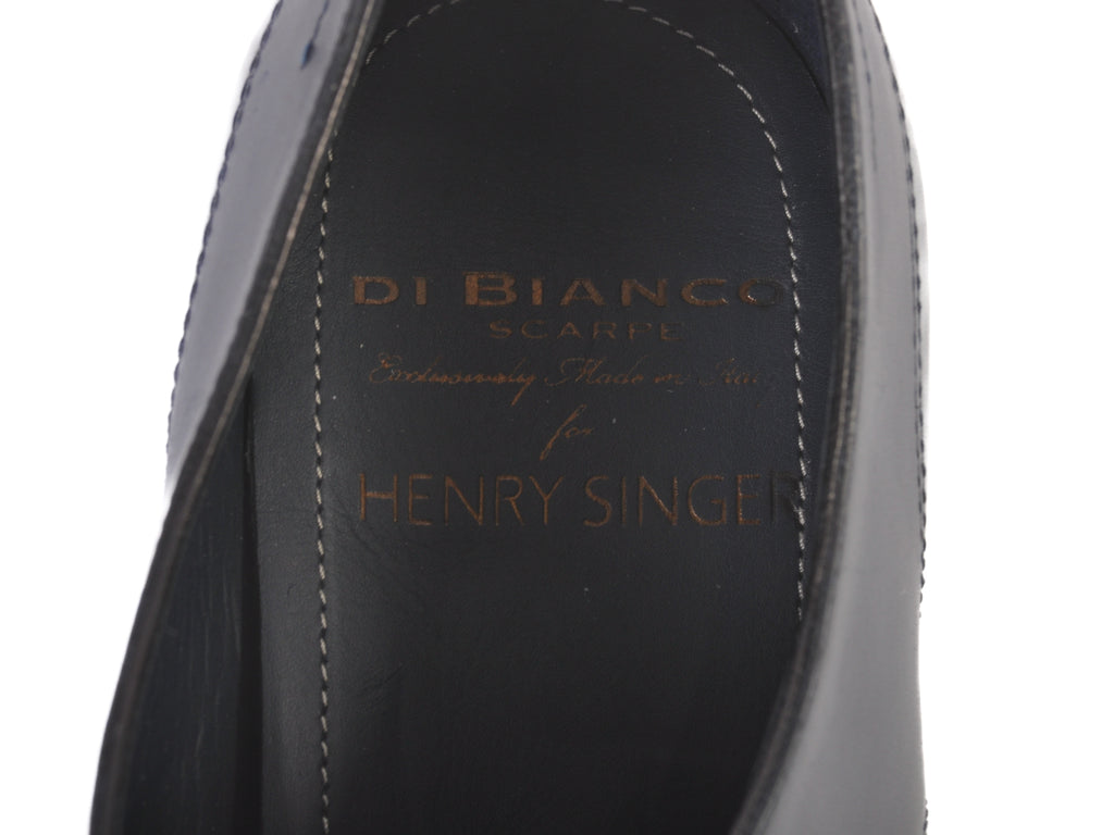 Di Bianco Dark Blue Monk Strap Shoes