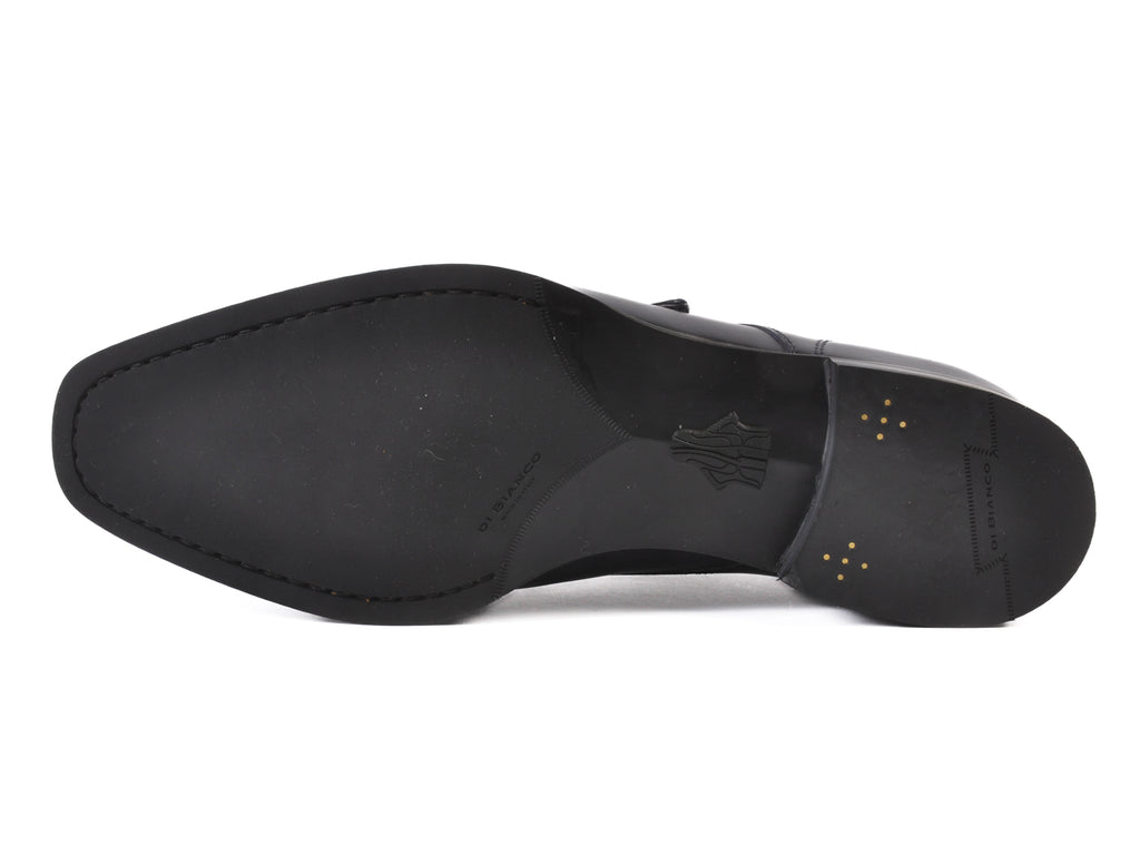 Di Bianco Dark Blue Monk Strap Shoes
