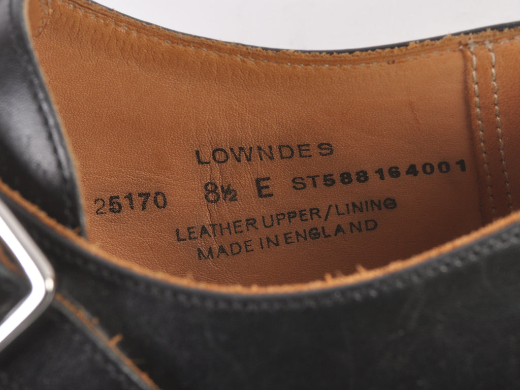 Crockett & Jones Black Lowndes Double Monk Strap Shoes