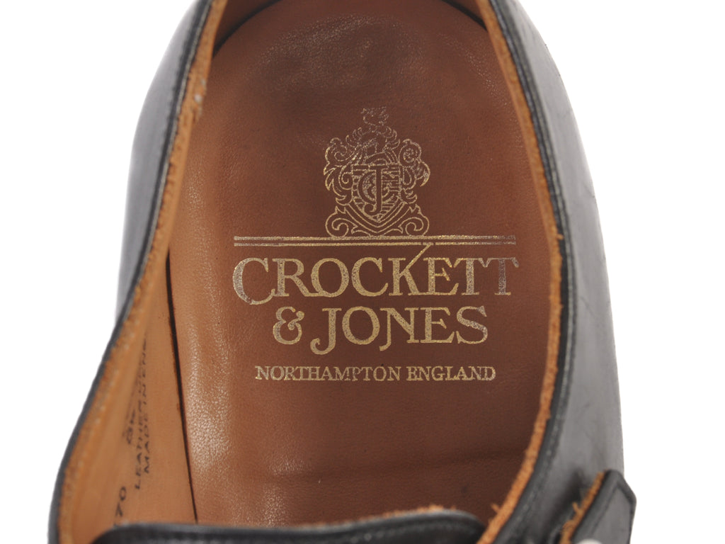 Crockett & Jones Black Lowndes Double Monk Strap Shoes