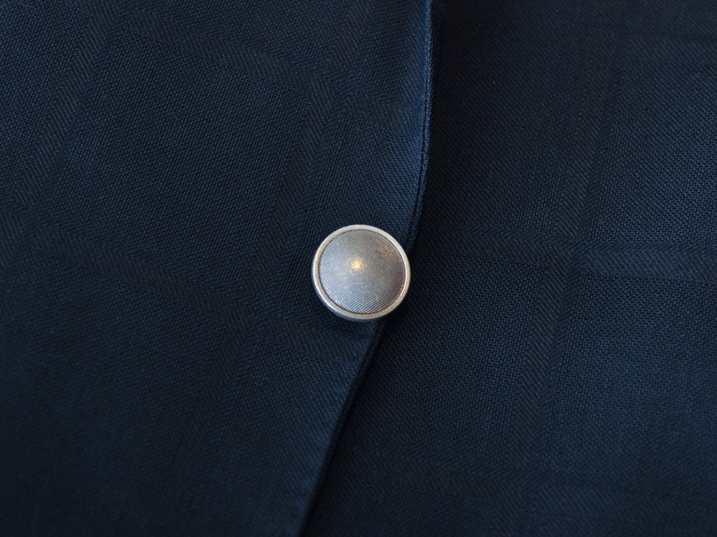 Hugo Boss Deep Navy Blue Check Rod Blazer