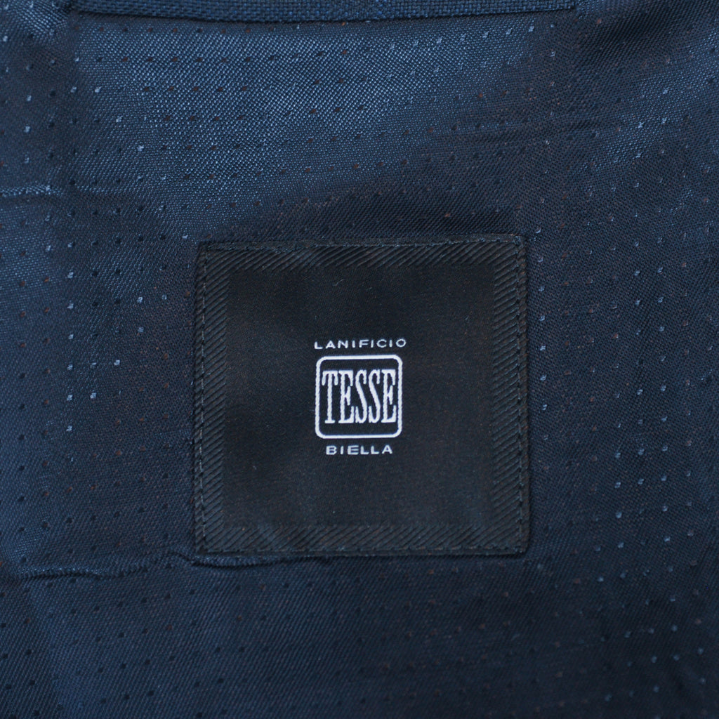 Hugo Boss Deep Navy Blue Check Rod Blazer