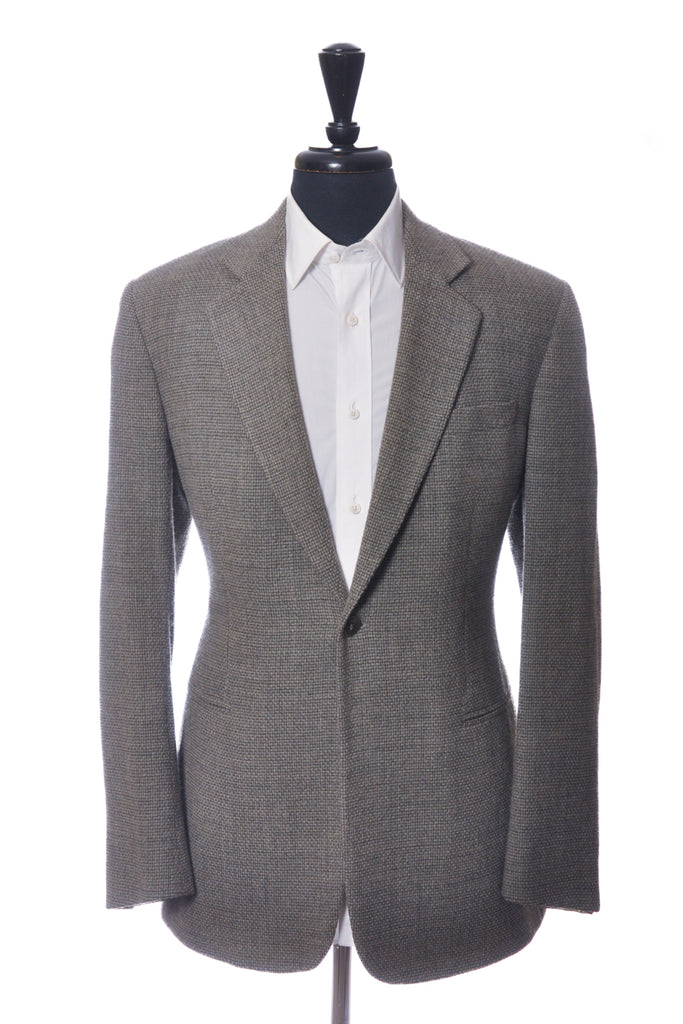 Giorgio Armani Vintage Grey Basketweave Blazer