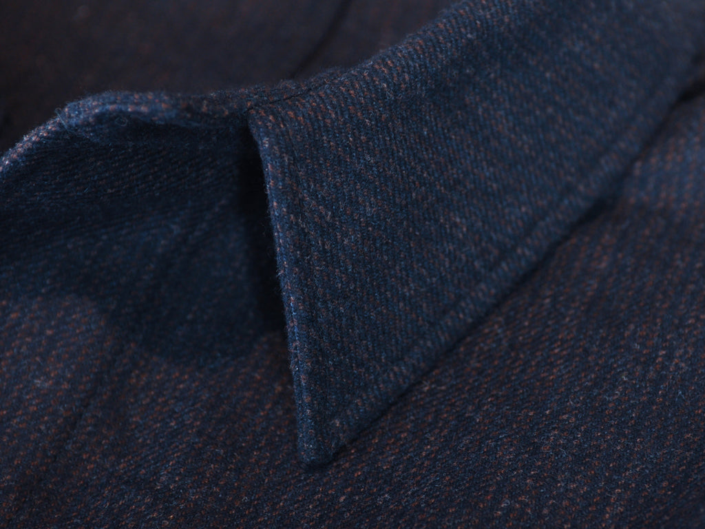 Private White Brown on Navy Twill Jacket