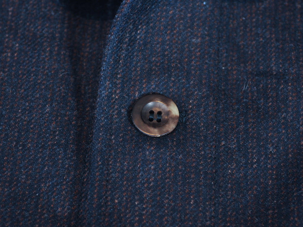 Private White Brown on Navy Twill Jacket