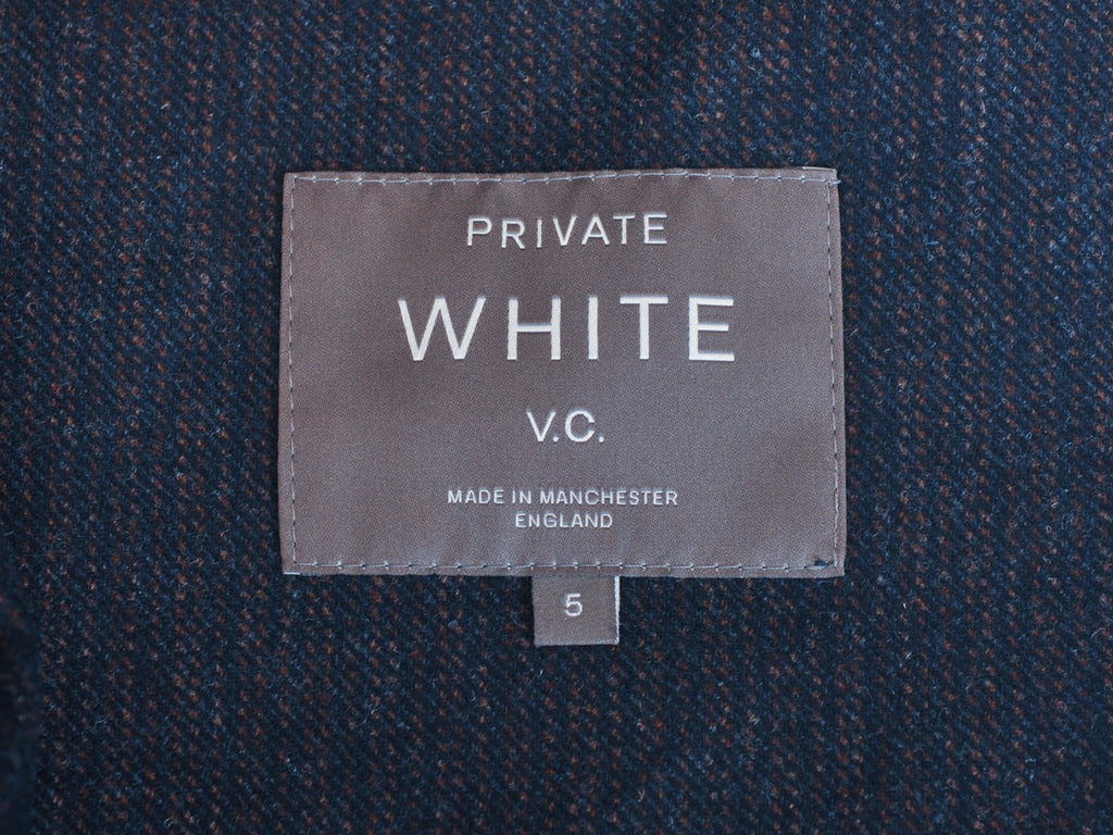 Private White Brown on Navy Twill Jacket