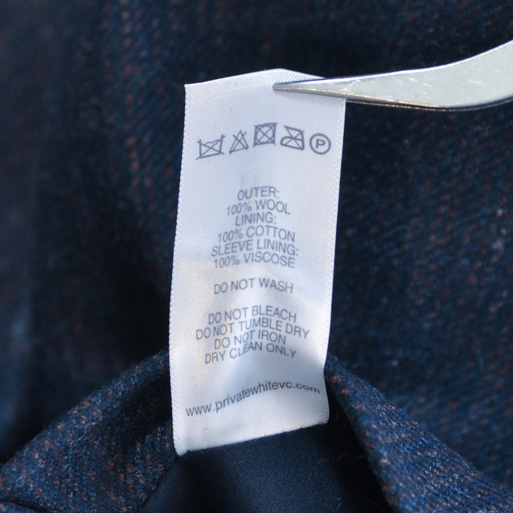 Private White Brown on Navy Twill Jacket