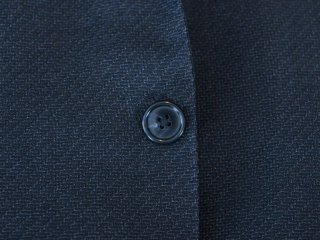 Corneliani Navy Blue 18.75 Microns Twill Gate Blazer
